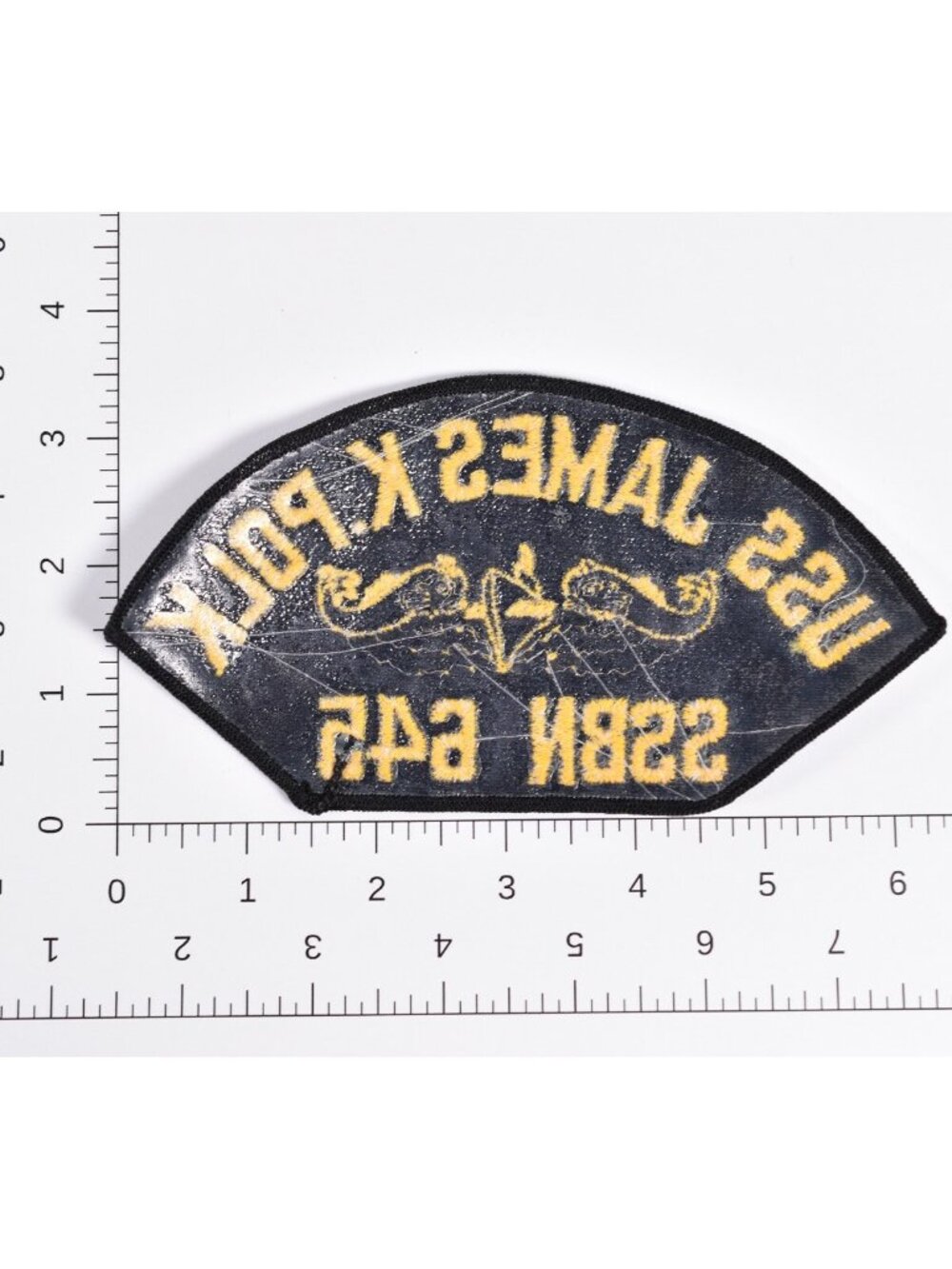 SSBN-645 USS James K. Polk U.S Navy 1965 Benjamin F. Submarine 5" Cap Hat Patch - Picture 3 of 3